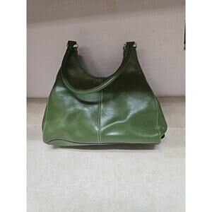 St. John's Bay Vintage Y2K Green Faux Leather Hobo Bag Shoulder Purse Boho Retro